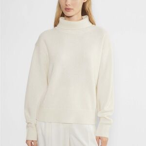 Aritzia Cashmere Relaxed Turtleneck Sweater- Whisper White